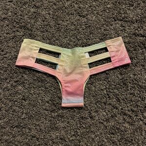 Bear Dance Pastel Glitter Strappy Bikini Bottom